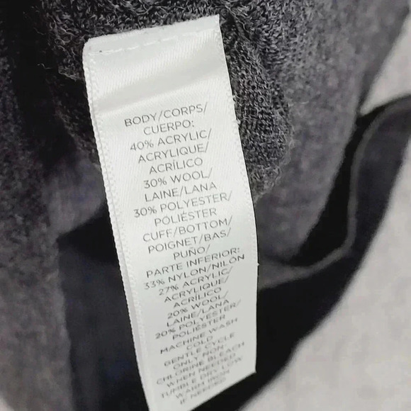 Loft Wool Blend Womens Medium Gray Button-Up Cardigan Sweater  11CT - Picture 5 of 6